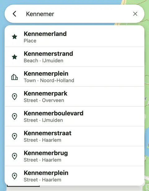 Searching for Kennemer: places, towns and streets